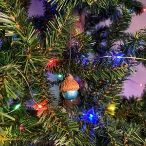 Hand Painted Acorn Ornament, Rustic Ornament, Farmhouse Decor